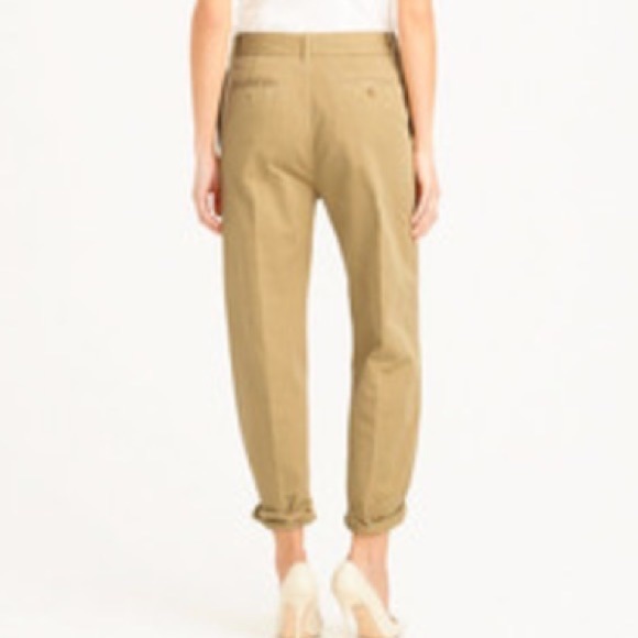 J.Crew Broken In Boyfriend Chino Pant in Olive Sz 4 - Picture 3 of 6